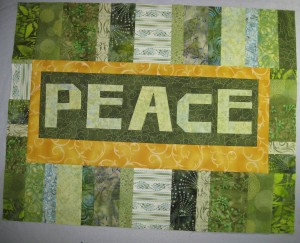 Peace quilt block